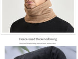 Men Or Women's Knitted Neck Scarf And Hat With Extra Ear Protection