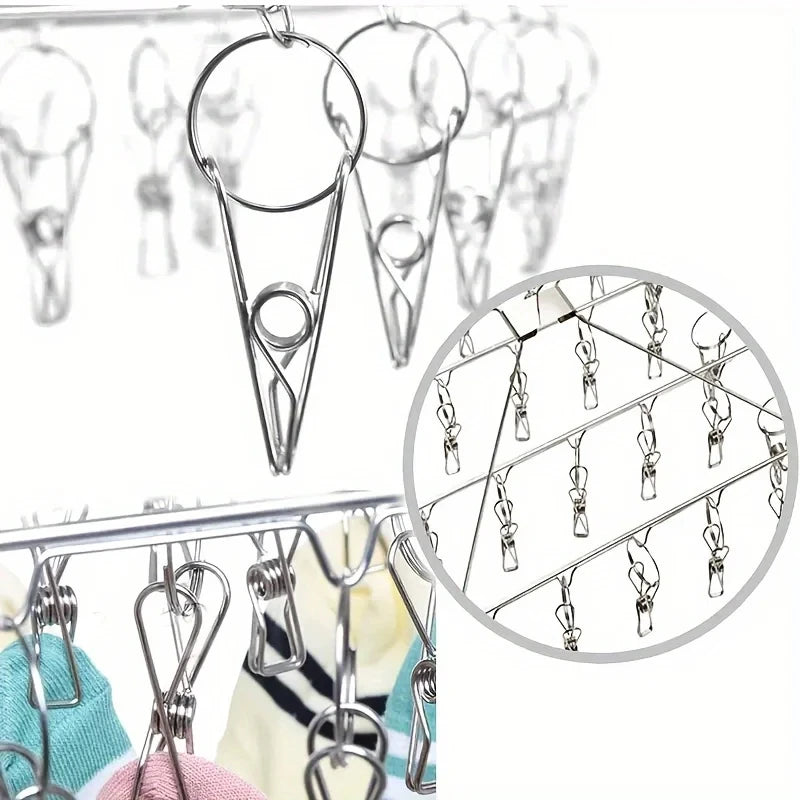Stainless Steel Clothespin Laundry Hanger