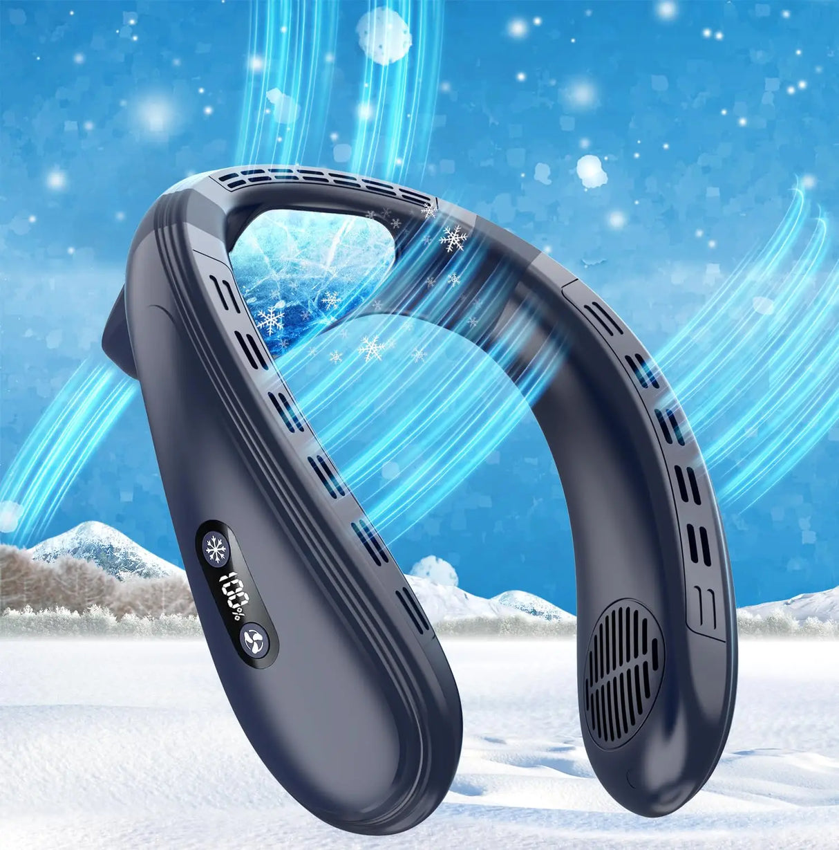 Rechargeable Semiconductor Bladeless Turbo Neck Fan