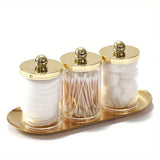 2/3pcs Acrylic Bathroom Canister Sets With Vanity Tray