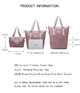 Women's AOTTLA casual handbag/carry on luggage bag for traveling.  Double zipper on bottom to expand bag..