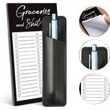 1 Piece Magnetic Shopping List Notepad & 1 Piece Magnetic Pen Case