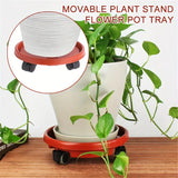 Heavy-Duty Indoor Or Outdoor Flower Pot Tray With Movable Universal Wheels