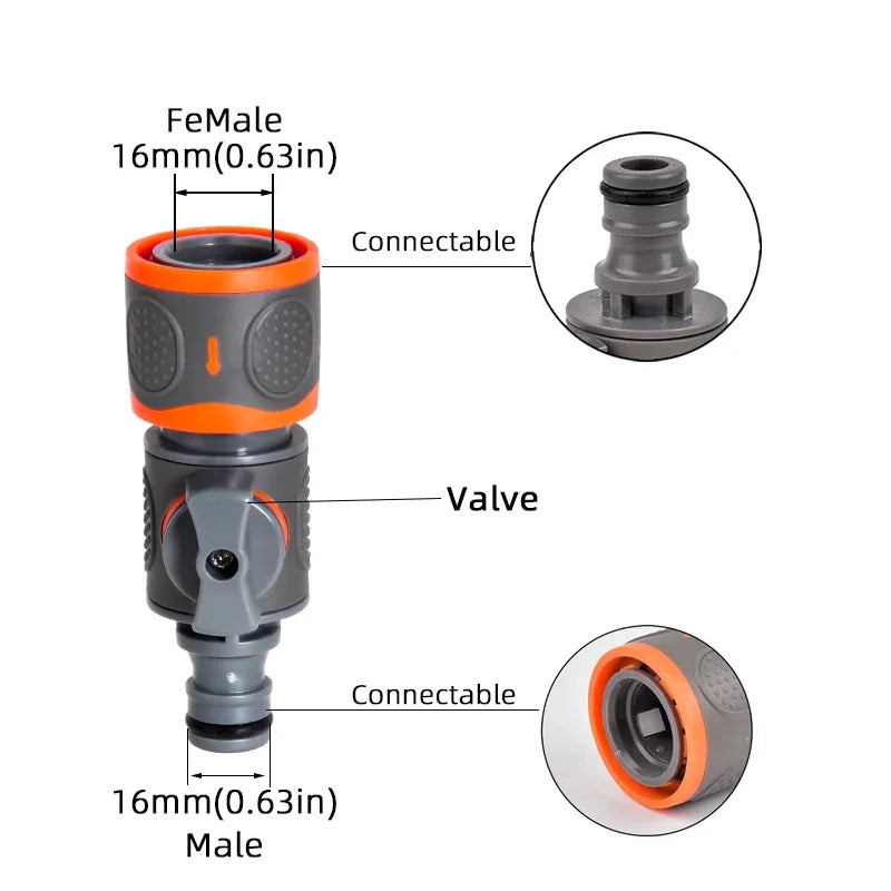 1-Pcs 1/2" 3/4" 1" Garden Hose Quick Connect Adapters
