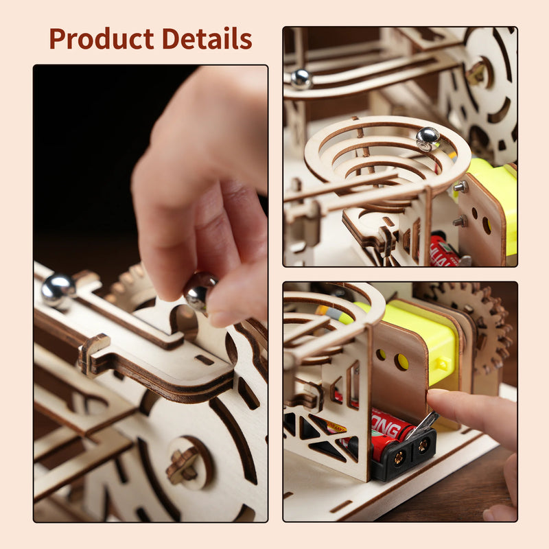 Educational Wooden 3d Marble Run Board Puzzle Kit For Adults And Kids