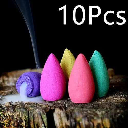 Mixed Natural Rose, Jasmine, Lavender, Osmanthus, Sakura Smoke Incense Cone Bullets