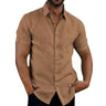 Men's Casual Short Sleeved Cotton Linen Shirts