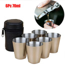 4/6Pcs Up To 70ml Stainless Steel Mini Drinkware Set.