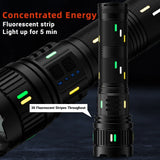 100W Rechargeable Long Range Zoomable LED Flashlight