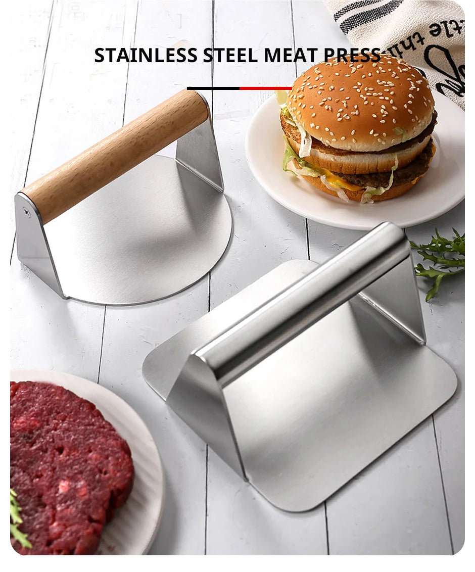 Stainless Steel Non-Stick Hamburger Press