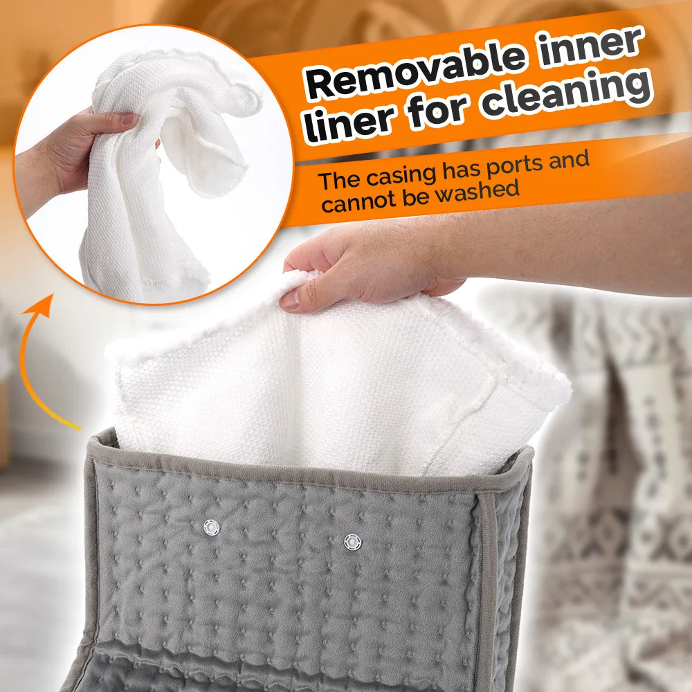 26*28*22cm Electric Remote Controlled Heated Foot US/EU Warmers With 9 Temp Settings and Washable Insert