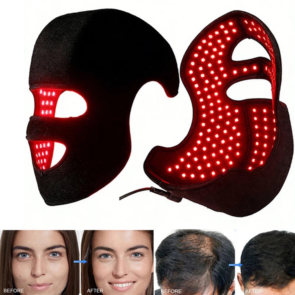 NEW 186 LED's Hat & Face Red Light Therapy For Hair Loss And Skin Rejuvenation