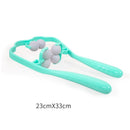 Neck and Shoulder Dual Trigger Point Roller Self-Massage Tool.