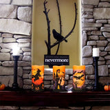 Set of 3 Real Wax Halloween Flameless Flickering LED/Battery Operated Candles.