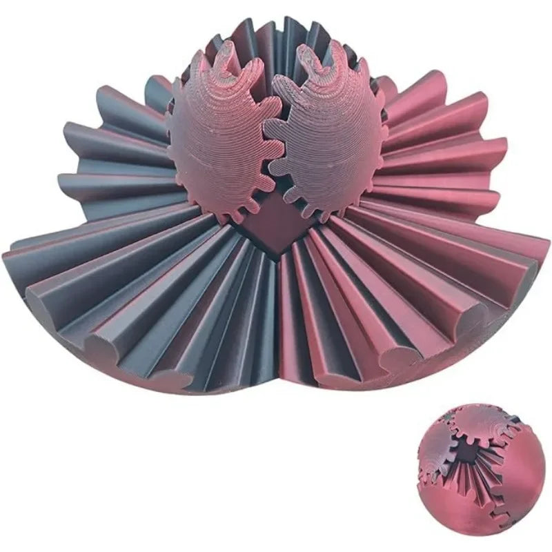 3D Printed Cube Fidget Spin Ball For Relaxing Due To Stress and Anxiety