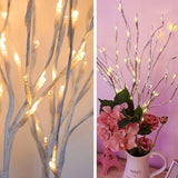 1 PC Battery Operated 20 LED  White Birch Branch Lights
