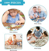 120/300/500/1000 House With Flowers in Mountains Wooden Puzzles
