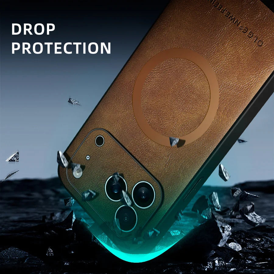 Classic Leather Phone Case For iPhone 16 11 12 13 15 17 Pro Max 16E 14 Plus 17 Air