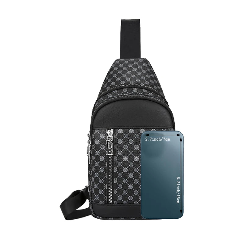 Men And Women's Single Shoulder Patchwork Dot Design Bag