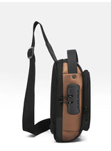 Men's Anti Theft USB Charging Crossbody Bag