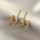 Crystal/Pearl Pierced Earrings