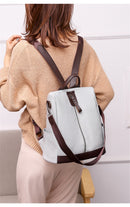 Ladies Anti-Theft Leather Backpack.