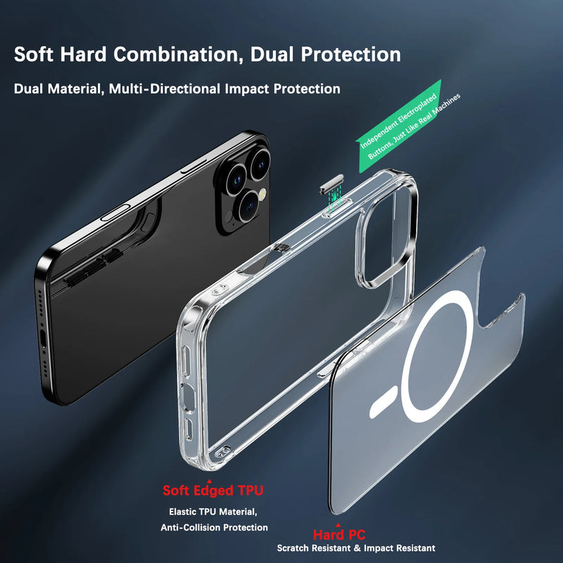 IP 16 Pro Max Anti Drop Magnetic Ring Phone Case