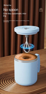 USB Rechargeable 304 Stainless Steel 400ML Automatic Mixing Cup