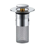 Universal Pop-up Chrome Drain Plug Sink Filter with Hair Catcher