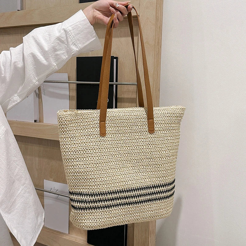 Women's Classic Straw Woven Beach Bag