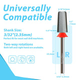 3/32" MagiBling Carbide Sharp 6.6mm Cross Cut Tapered Nails Bit For Acrylic Gel Remover