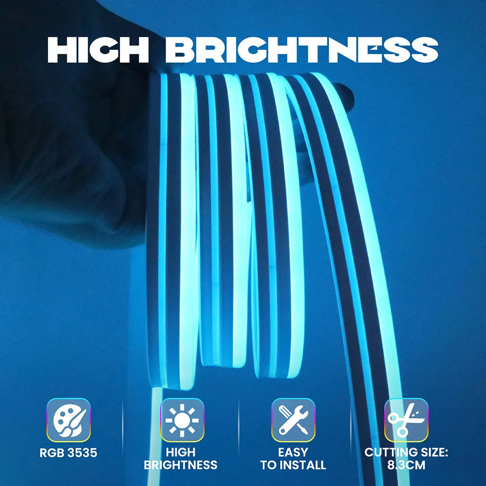 10M 20M 30M LED RGB Neon Flexible Waterproof\Bluetooth DC 24V Light Strip
