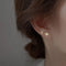 Zircon 925 Silver Or Gold Plated Pierced Stud Earrings