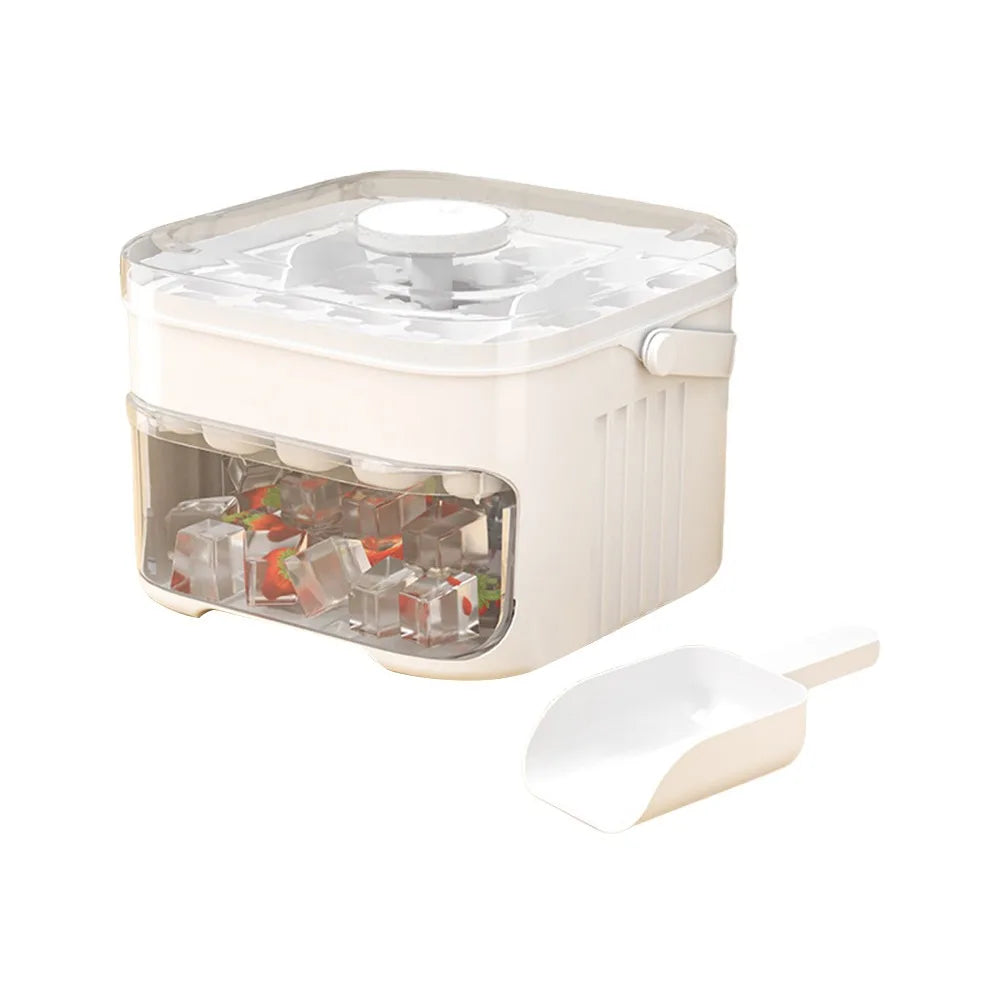 50-cube Double-layer Ice Cube Machine With Easy-To-Press Lid