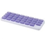 Portable 31 Days Medicine Box With Detachable Compartments