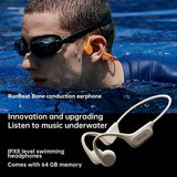 Sanag B60 Pro Bone Conduction Earphone, IPX8 Wireless Open Headset Bluetooth 5.3 Swimming 64GB MP3 Earbuds