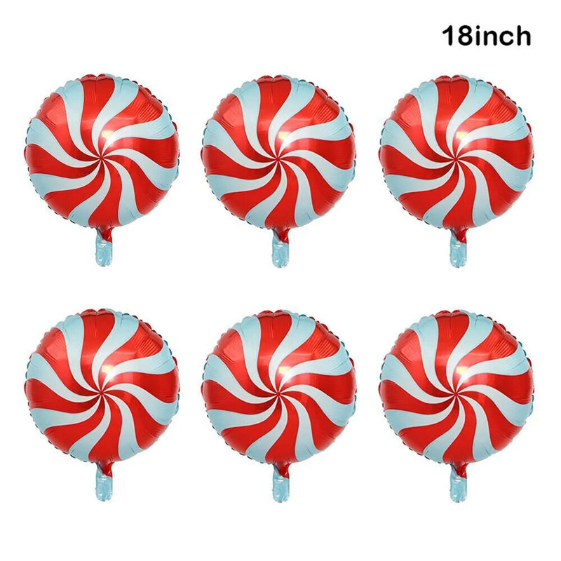 Variety Of Christmas Decorative Foil Balloons.