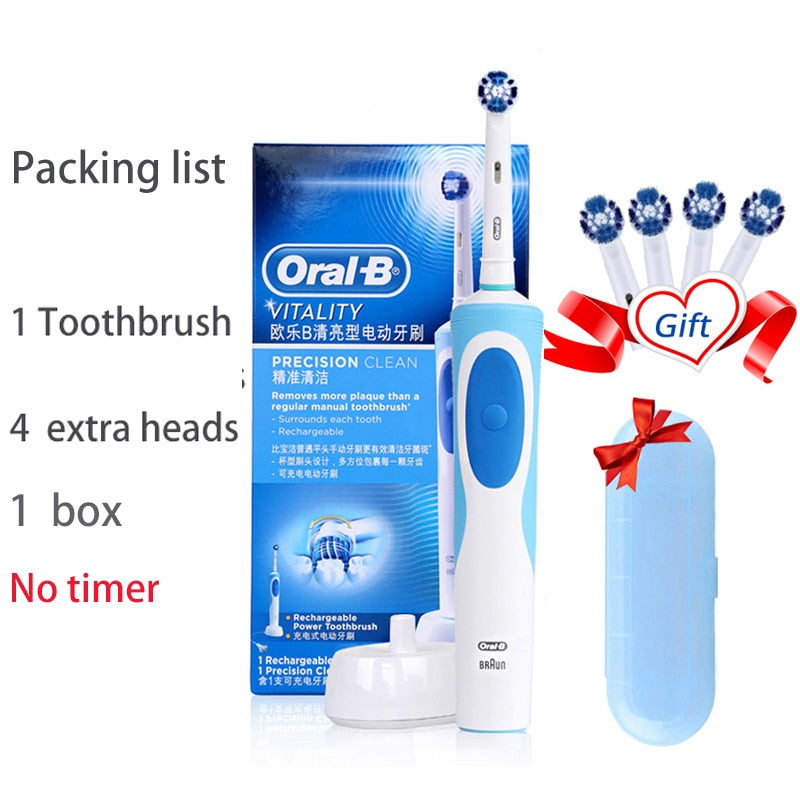 Oral B 3D Whiten Electric Adult Toothbrush With Gift Brush Heads.