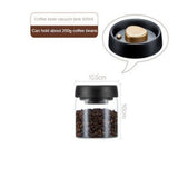 Coffee Bean Glass Storage Container With Press-Down Vacuum Seal