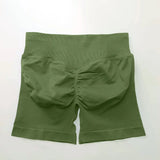 NCLAGEN 4.5" Women's  Low Ribbed Band Scrunch Butt Seamless Impact Shorts