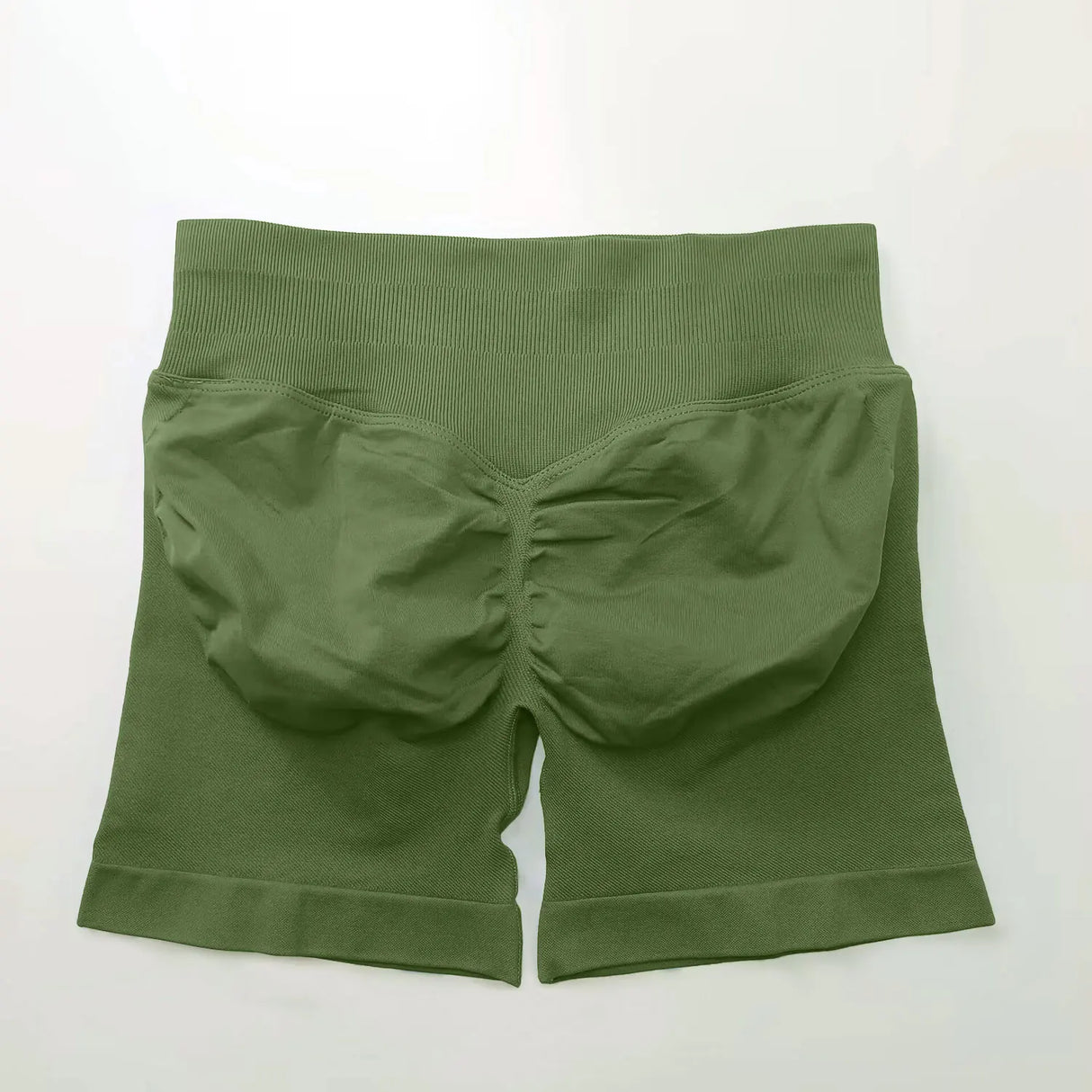 NCLAGEN 4.5" Women's  Low Ribbed Band Scrunch Butt Seamless Impact Shorts