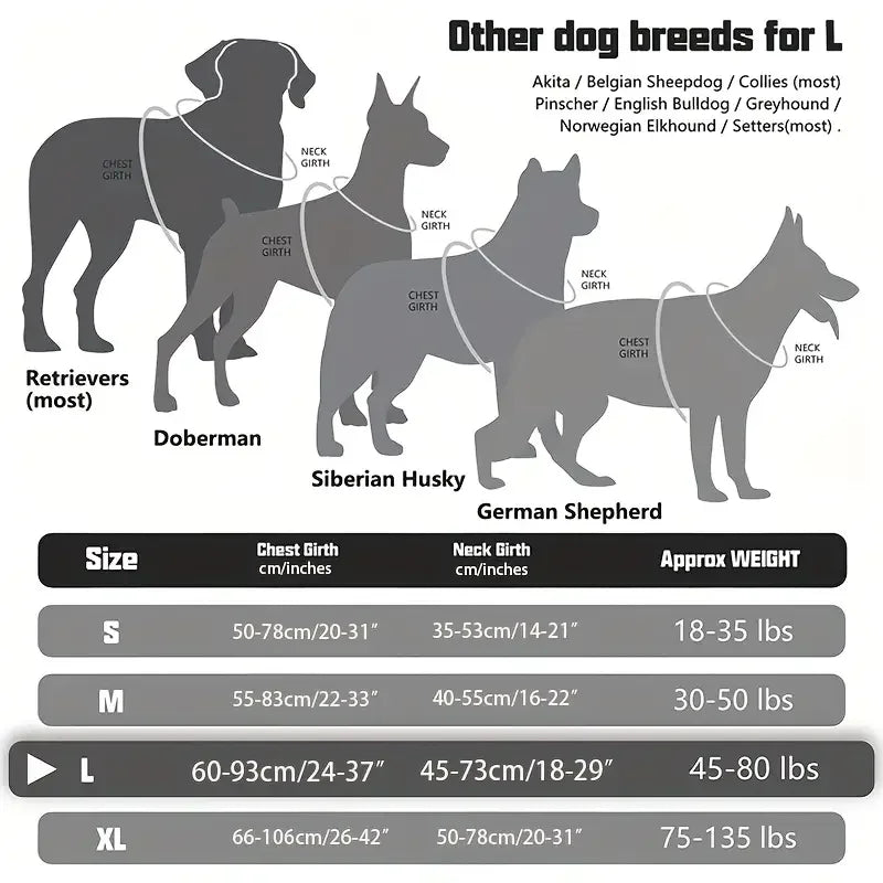 Durable Military-Style Vest with Reflective Straps & Secure Control Handle Dog Harness