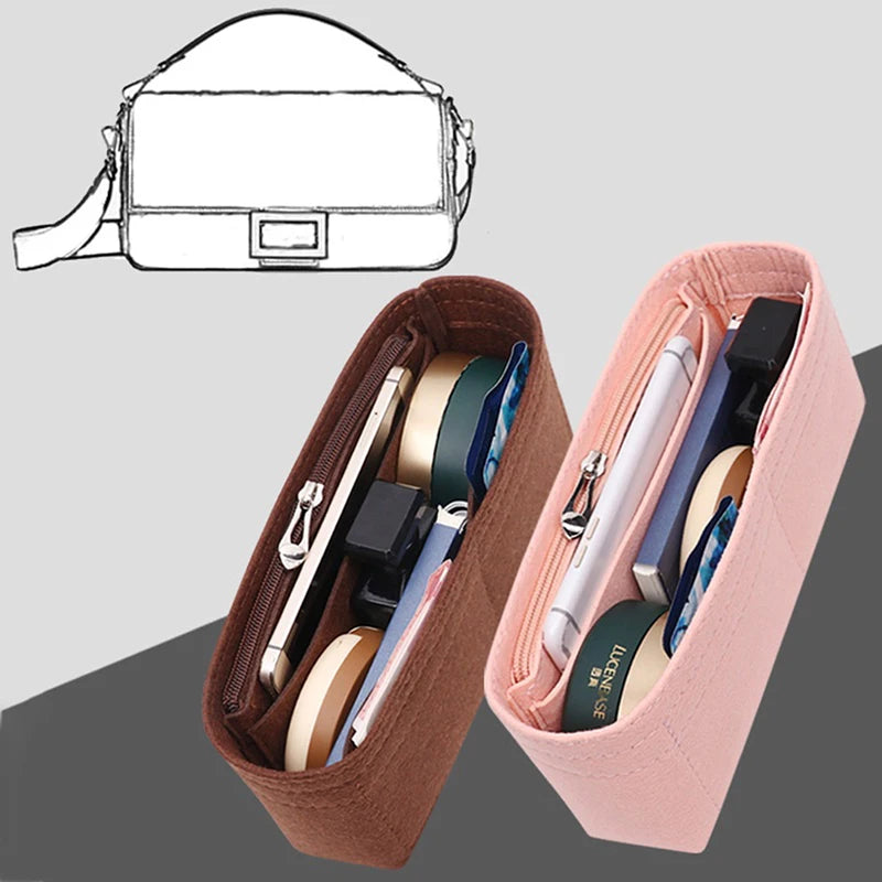 Felt Insert Accessory Organizer For Handbags