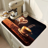 Absorbent Non-Slip Rubber Sole Coffee Machine Drip Mat