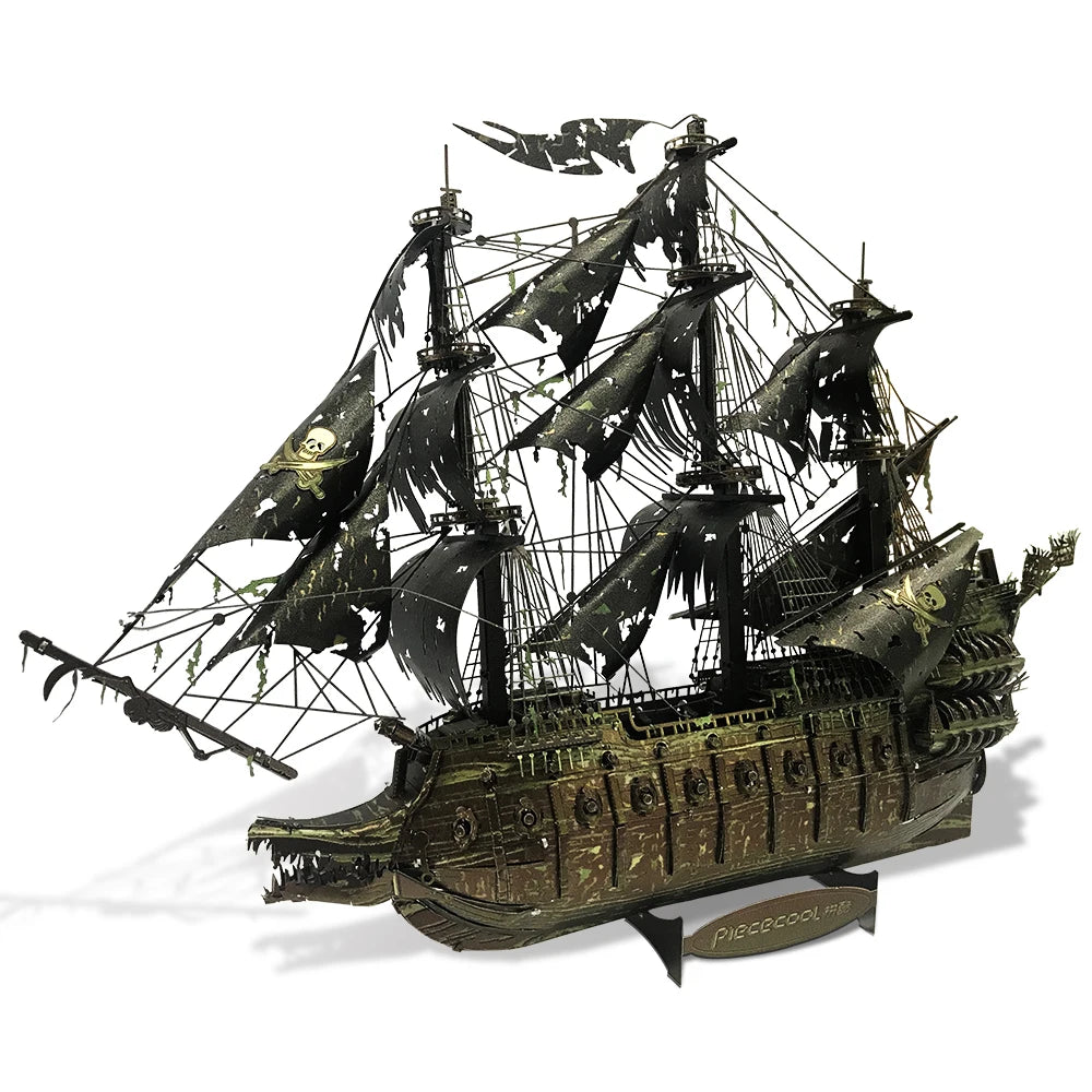 Piececool  The Flying Dutchman 3D Metal Building Block Pirate Ship Jigsaw Puzzle