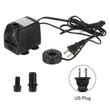 Submersible Ultra-quiet Water Pump With 12 LED Lights For Bird Baths Or Aquariums