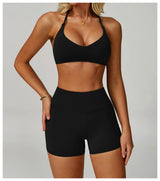 Women's Anti-Sweat Push Up Cross Shoulder Sports Bra