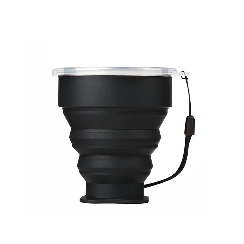 Silicone Heat Resistant Folding Water Cup With Lids