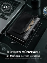 Men's Genuine Leather RFID Wallet With Coin Pocket