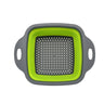 Foldable Square Vegetable Fruit Strainer Basket with Handle